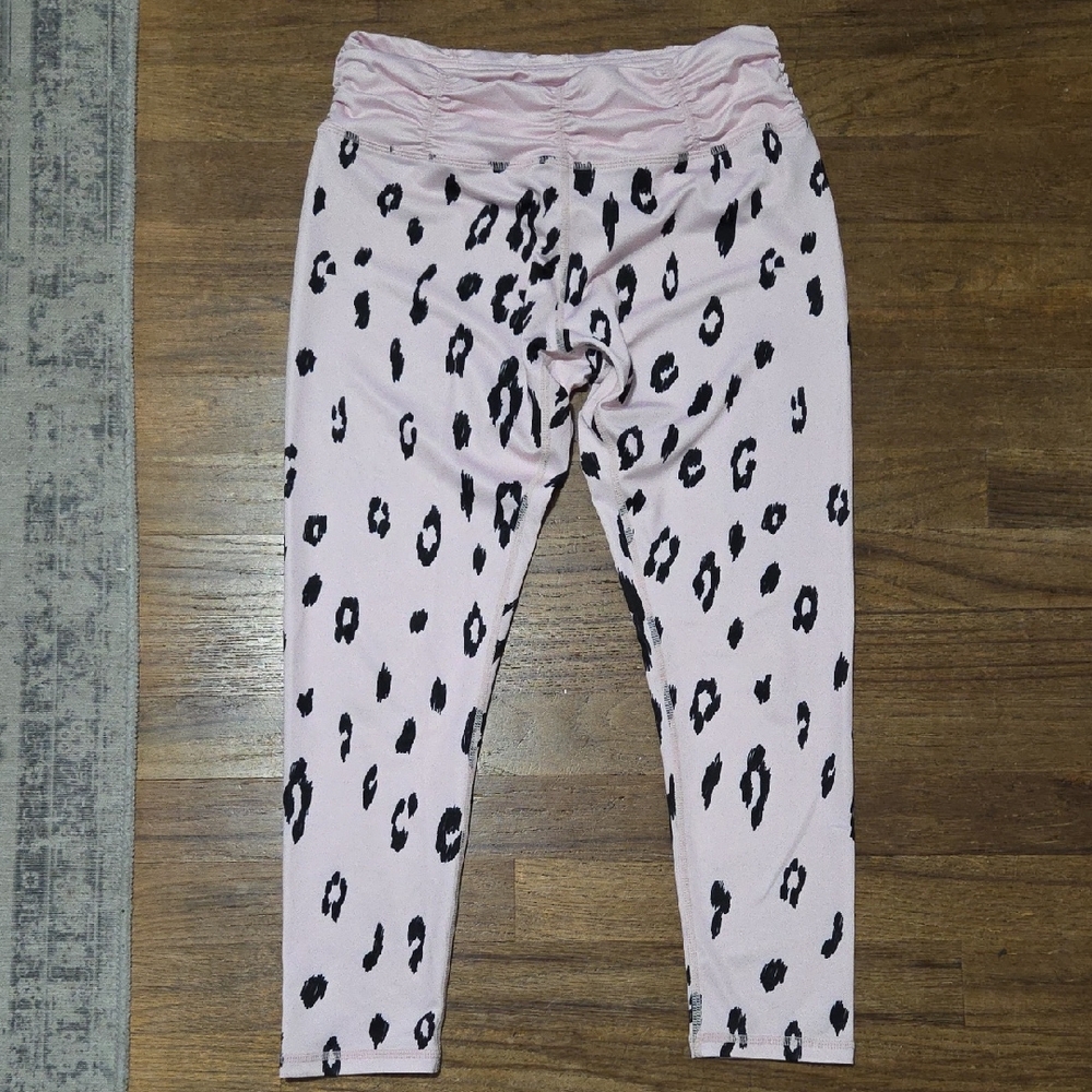Mint Lilac Printed Capri Leggings